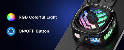 MOBILIFE 15W Mobile Cooler for Gaming, Magnetic Cooler, RGB Cooling Fan with Semiconductor Technology