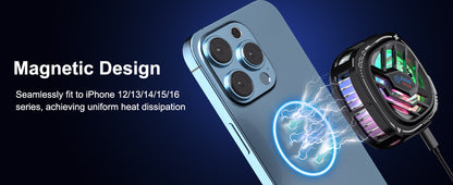 MOBILIFE Mobile Cooler, 15W Magnetic Cooling Fan for Gaming Phones, Instant Cooling with Semiconductor Technology