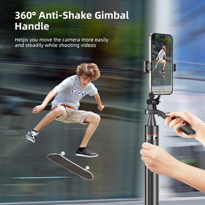 Mobilife 70 inch Selfie Stick Auto Opening Tripod 360° Rotating Balance Handle Bluetooth Remote 1/4" Screw for Camera Gopro Fill Light Aluminum Extended Rod Detachable Mobile Holder