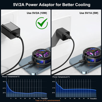 MOBILIFE Magnetic Mobile Cooler, Semiconductor Technology Phone Cooler for iPhone 12/13/14/15/16, 3 Cooling Modes (Black)