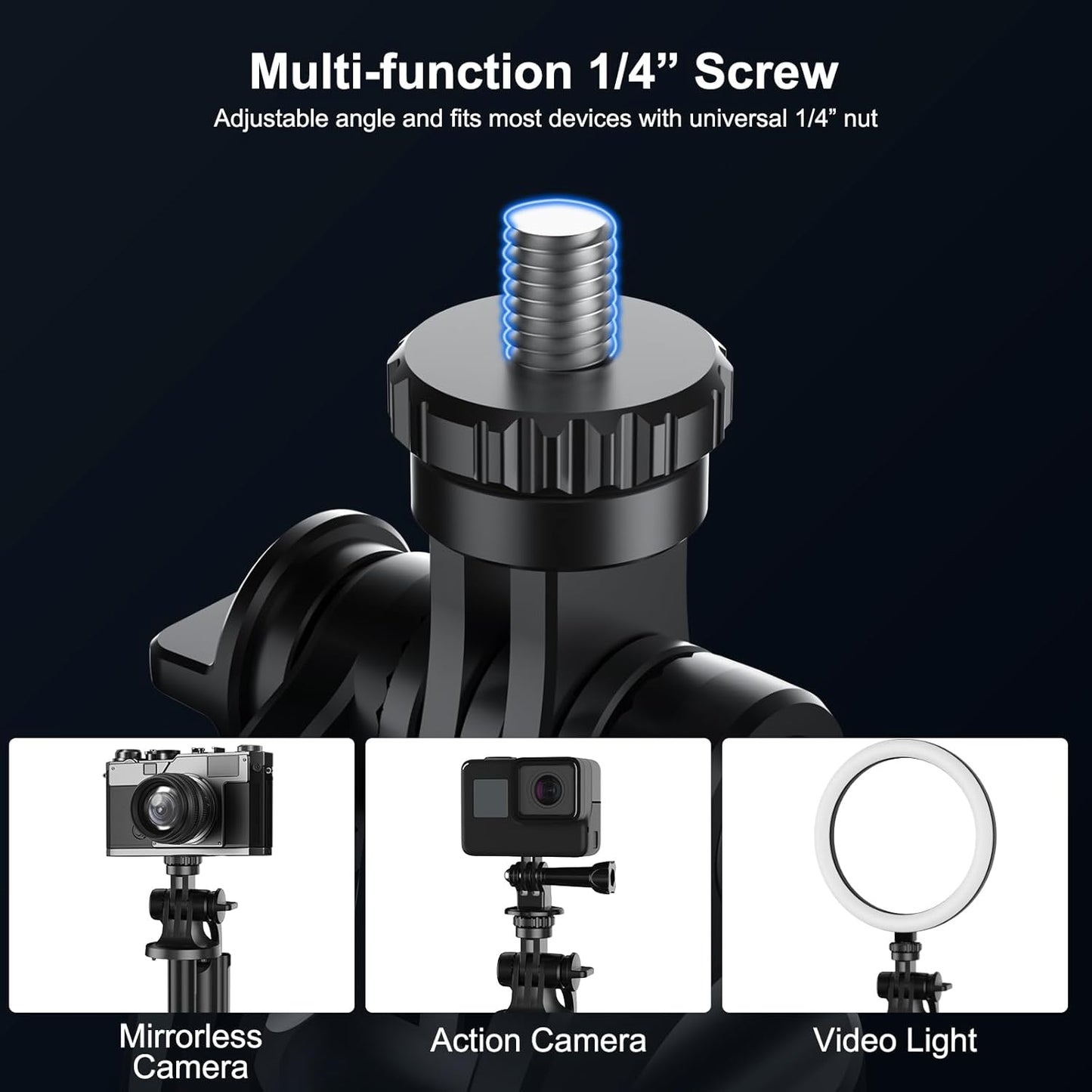 Mobilife Long Selfie Stick with Tripod Stand Aluminum 61 inch Multifunctional Bluetooth Tripod for Mobile Phone