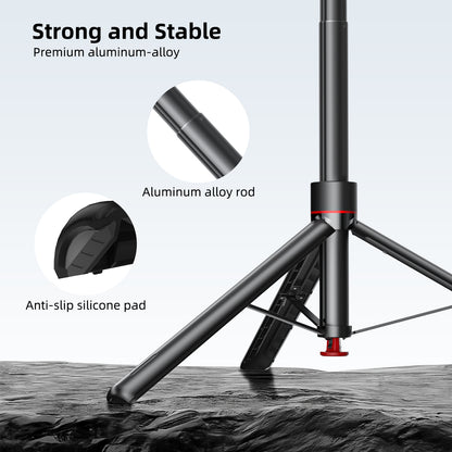 Mobilife 70 inch Selfie Stick Auto Opening Tripod 360° Rotating Balance Handle Bluetooth Remote 1/4" Screw for Camera Gopro Fill Light Aluminum Extended Rod Detachable Mobile Holder