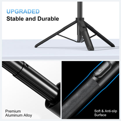 Mobilife 64" Multi-Function Selfie Stick Tripod Long Selfie Stick Multiple Mount for Camera, Gopro, Fill Light Aluminum