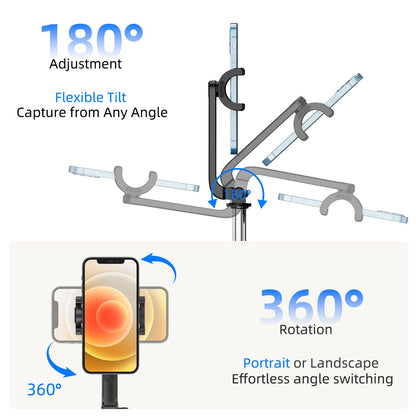 Mobilife Portable Selfie Stick Tripod 38" Extended Bluetooth Tripod Stand Reinforced 4 in 1 Selfie Stick