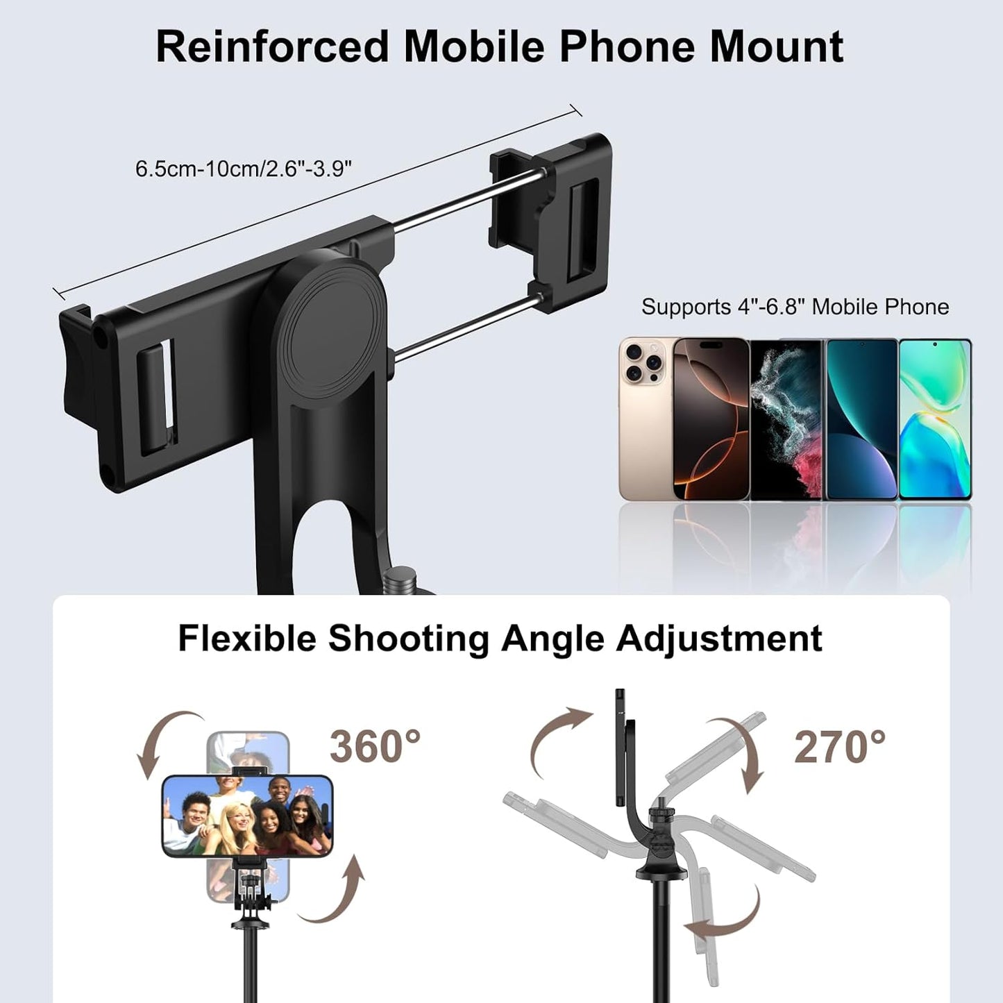 Mobilife Long Selfie Stick with Tripod Stand Aluminum 61 inch Multifunctional Bluetooth Tripod for Mobile Phone