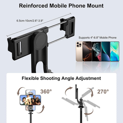 Mobilife Long Selfie Stick with Tripod Stand Aluminum 61 inch Multifunctional Bluetooth Tripod for Mobile Phone