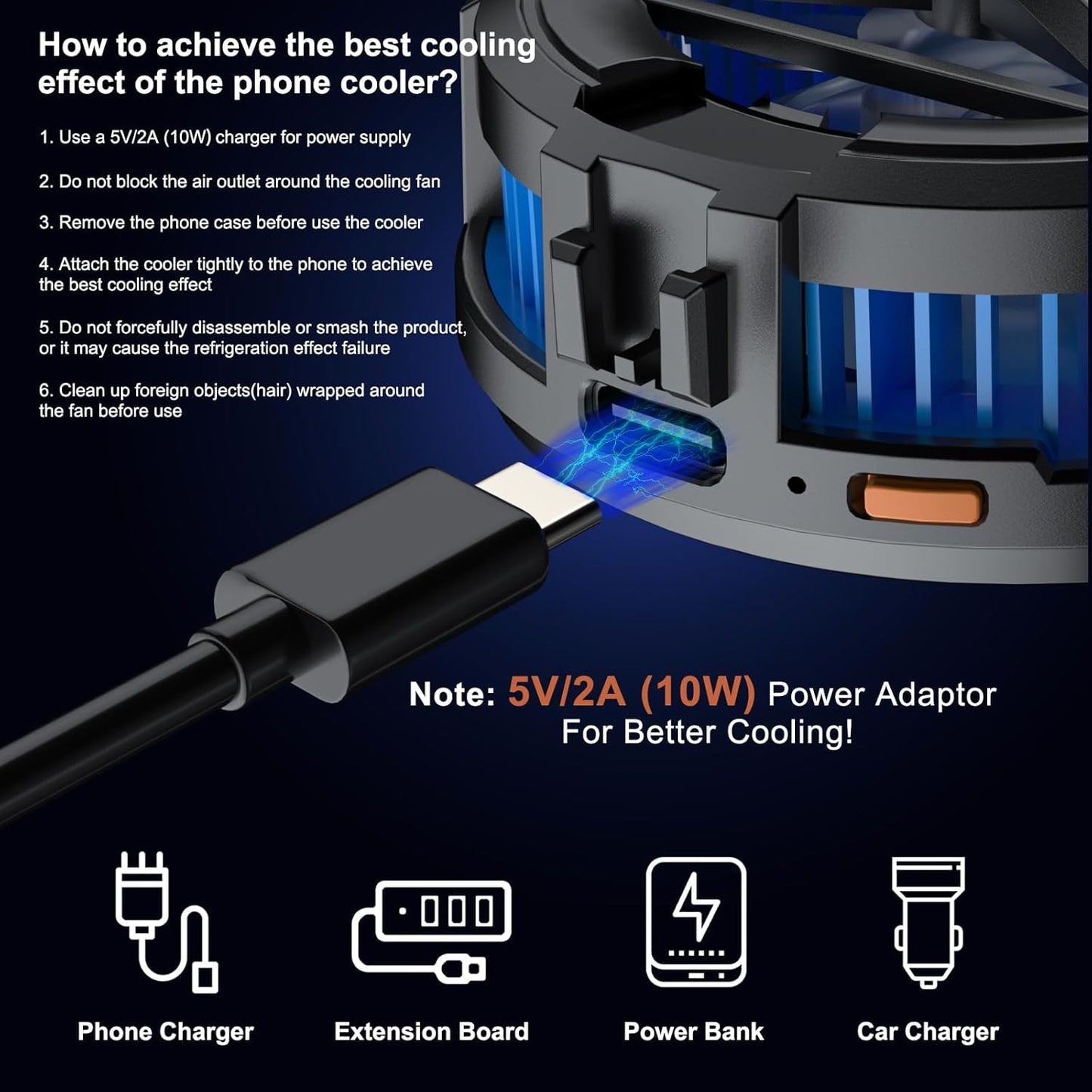 MOBILIFE Magnetic Mobile Cooler, Semiconductor Technology Phone Cooler for iPhone 12/13/14/15/16, 3 Cooling Modes (Black)