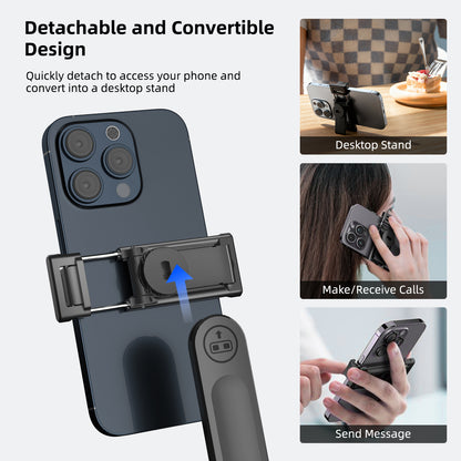 Mobilife Long Selfie Stick Tripod 360° Rotation Balance Handle 62" Extended Mobile Tripod Aluminum Bluetooth Remote 3 in 1 Selfie Stand for Vlog Travel Smartphone Mirrorless Camera Gopro