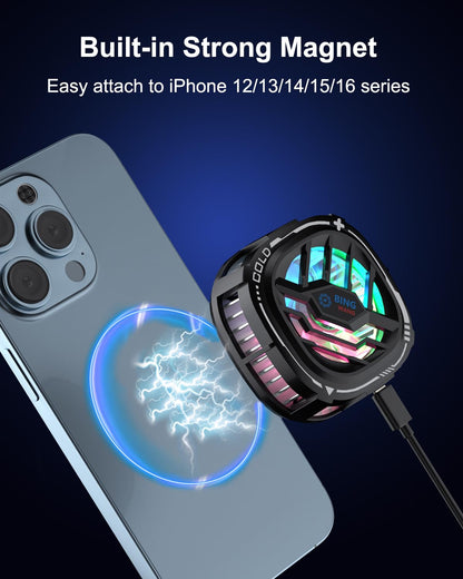 MOBILIFE 15W Mobile Cooler for Gaming, Magnetic Cooler, RGB Cooling Fan with Semiconductor Technology