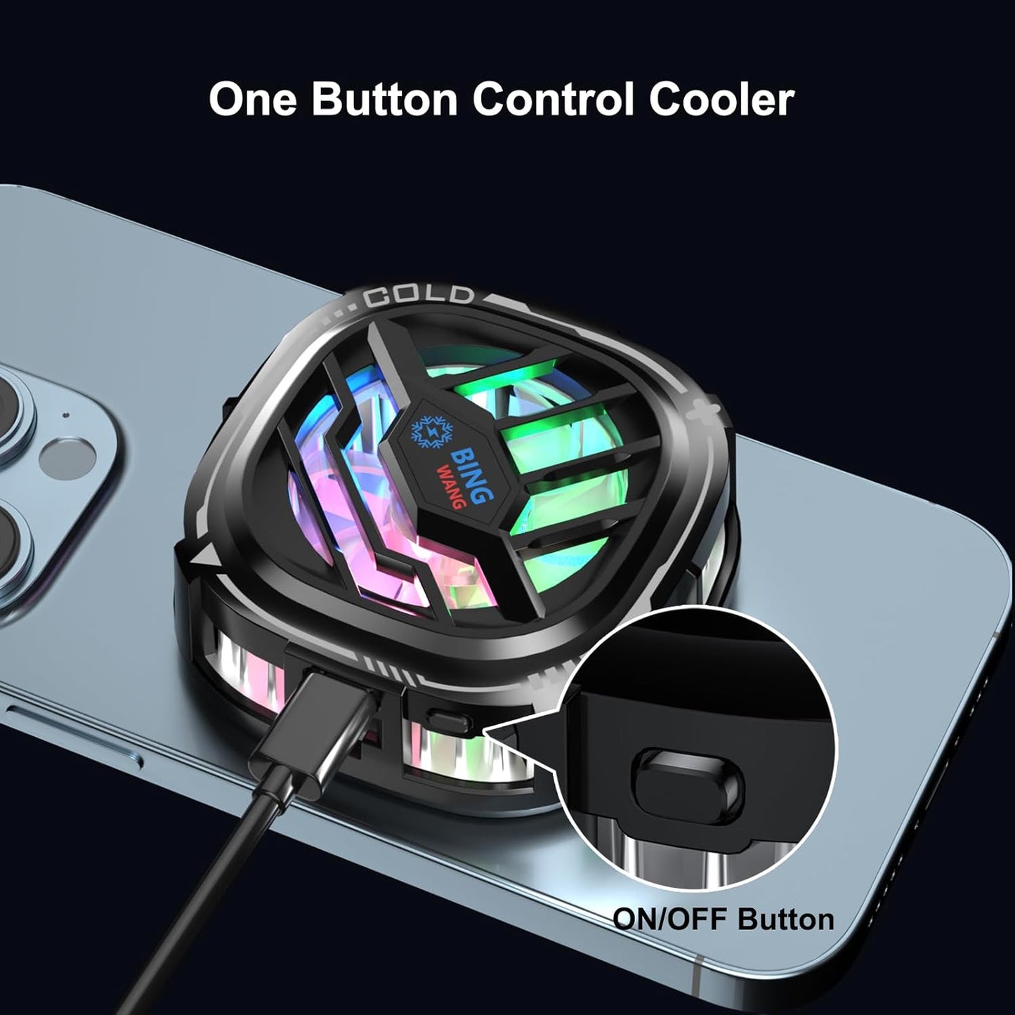 MOBILIFE Mobile Cooler, 15W Magnetic Cooling Fan for Gaming Phones, Instant Cooling with Semiconductor Technology