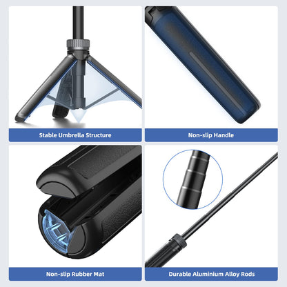 Mobilife Small Camera Extendable Tripod with 2 in 1 Tripod Stand with Cold Shoe for Mirrorless/Action Camera, Phone