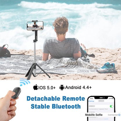 Mobilife Portable Selfie Stick Tripod 38" Extended Bluetooth Tripod Stand Reinforced 4 in 1 Selfie Stick
