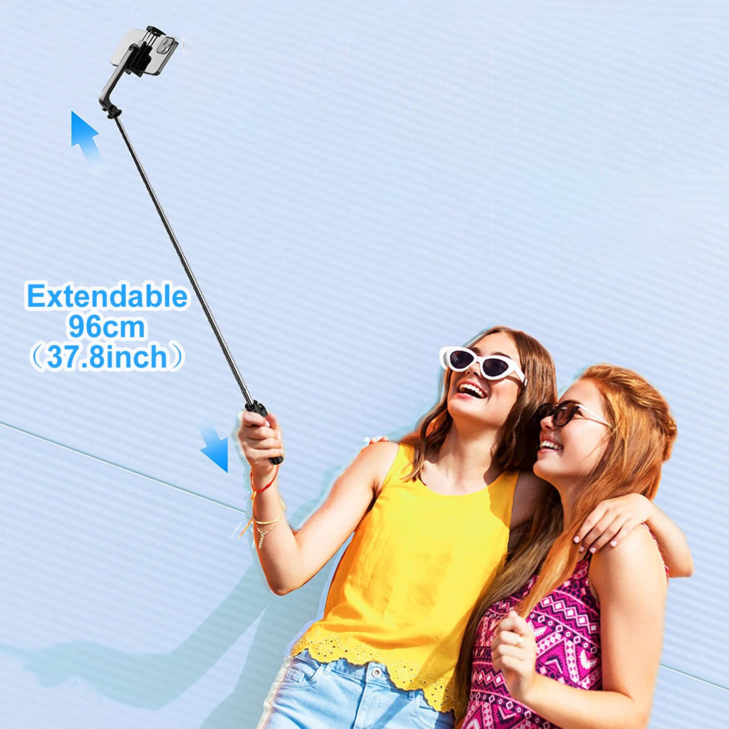Mobilife Portable Selfie Stick Tripod 38" Extended Bluetooth Tripod Stand Reinforced 4 in 1 Selfie Stick