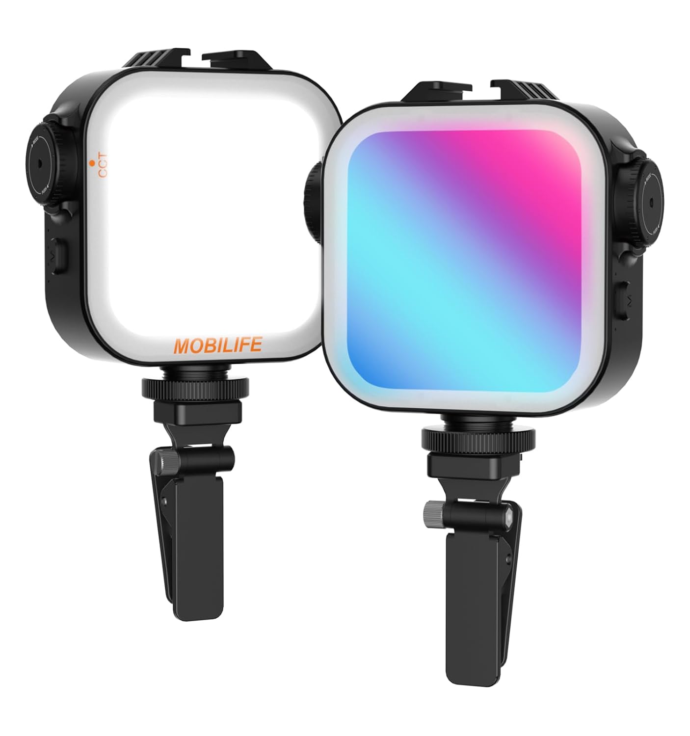 Mobilife RGB Video Light Double Sided Strong/Soft LED Lamp CCT/20 Effect 2000mAh Rechargeable Battery 118 LED Beads