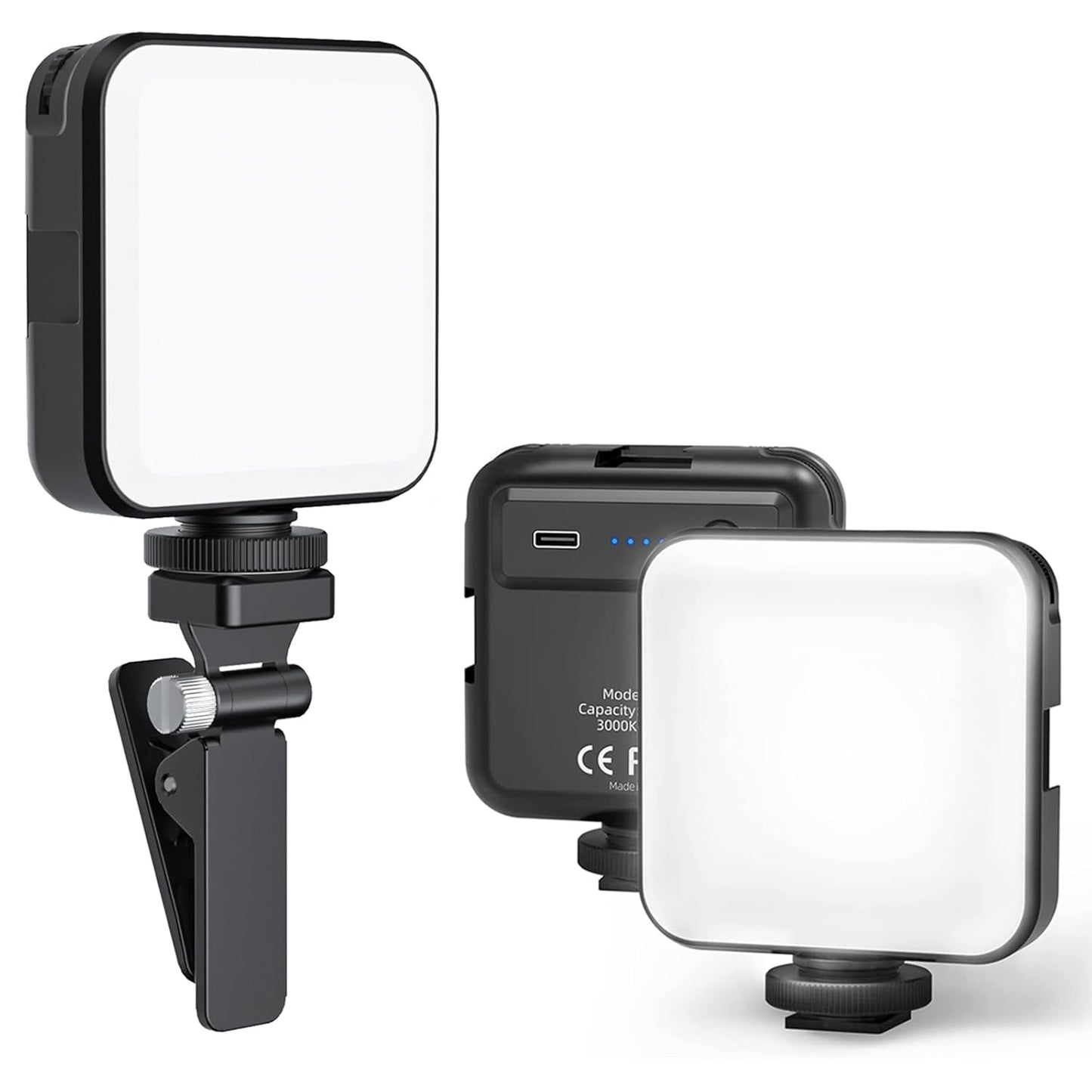 Mobilife LED Video Light Camera Light for Zoom Meeting Photography Lighting 100 LED Beads with Clip Dimmable and Rechargeable