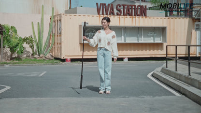 Mobilife 70 inch Selfie Stick Auto Opening Tripod 360° Rotating Balance Handle Bluetooth Remote 1/4" Screw for Camera Gopro Fill Light Aluminum Extended Rod Detachable Mobile Holder